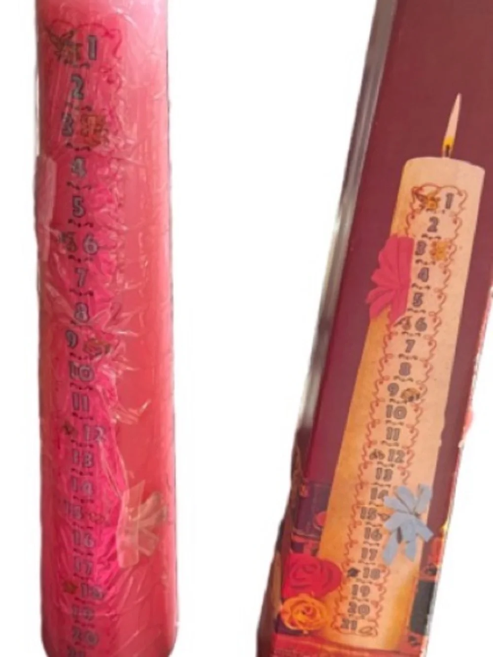 Vintage birthday candle pink